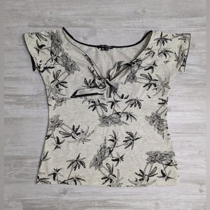 Hell Bunny Tropical Tie Front Top